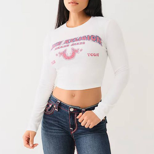 White Western Logo Crop T-Shirt - True Religion - Modalova