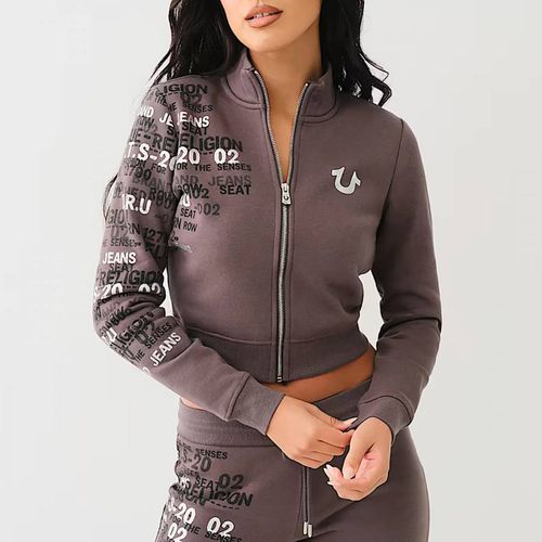 Mauve Foil Shrunken Track Jacket - True Religion - Modalova