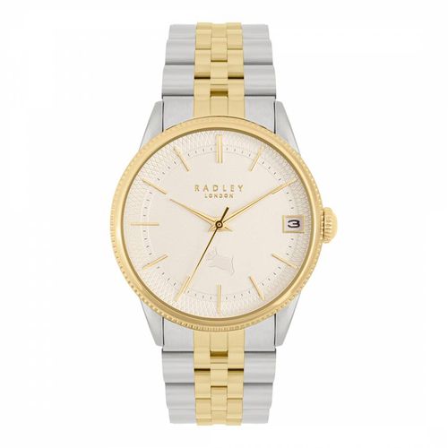 Ladies Two Tone Plated Coin Edge Bezel Bracelet Watch - Radley - Modalova