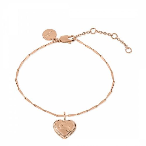 Duke′s Place Ladies 18ct Rose Plated Heart Charm Bracelet - Radley - Modalova