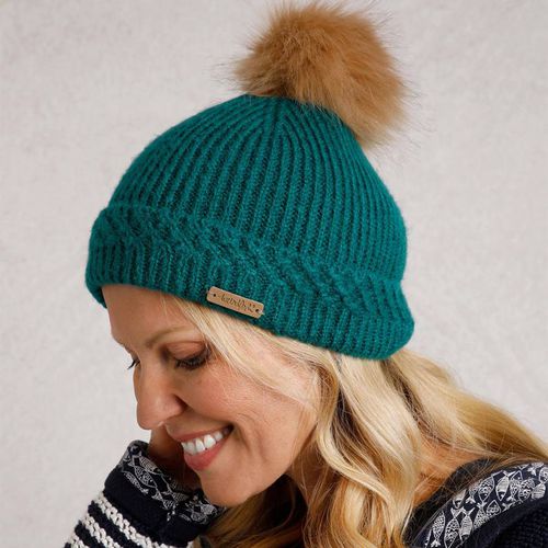 Teal Tongass Bobble Hat - Weird Fish - Modalova