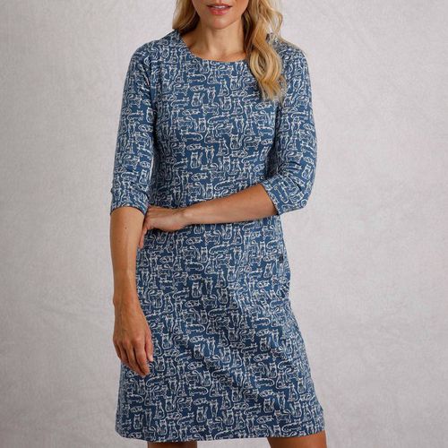 Blue Starshine Cotton Dress - Weird Fish - Modalova