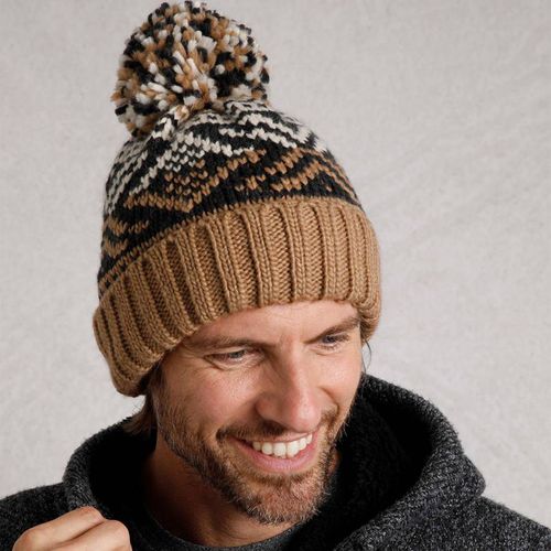 Beige Scotsdale Fair Isle Bobble Hat - Weird Fish - Modalova