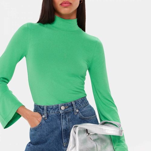 Green Wide Sleeve High Neck Top - WHISTLES - Modalova