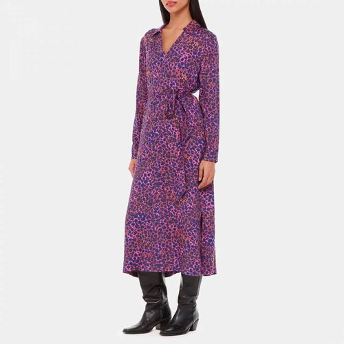 Pink Mottled Leopard Midi Dress - WHISTLES - Modalova