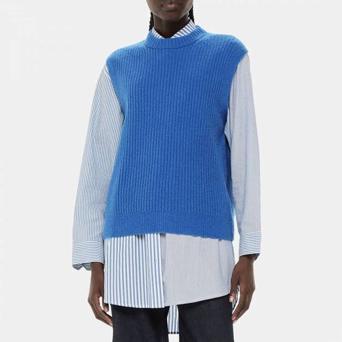 Blue Sleeveless Wool Blend Jumper - WHISTLES - Modalova