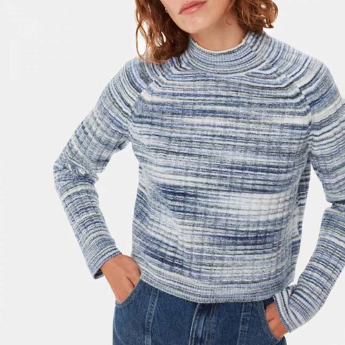 Blue Space Dye Cotton Blend Jumper - WHISTLES - Modalova