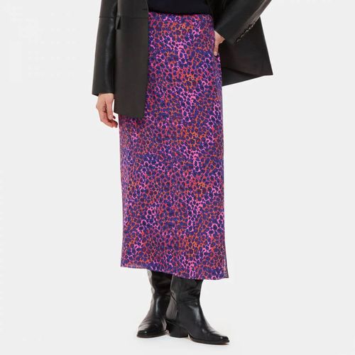 Mottled Leopard Split Midi Skirt - WHISTLES - Modalova