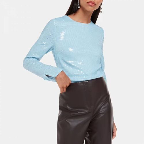 Pale Blue Sequin Minimal Tunic Top - WHISTLES - Modalova