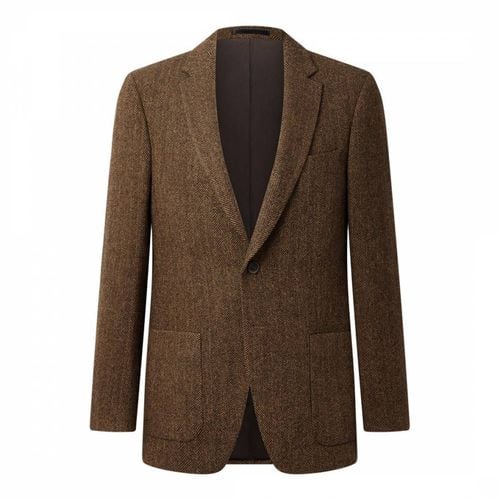 Olive Herringbone Wool Blazer - Bernard Weatherill - Modalova