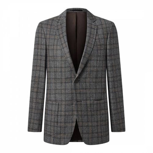 Grey Brown Overcheck Wool Blazer - Bernard Weatherill - Modalova