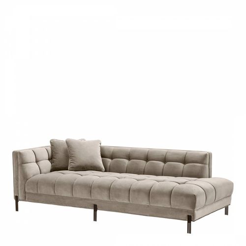 Sienna Lounge Soft Left Savona Greige Velvet - Eichholtz - Modalova