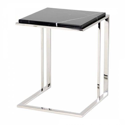 Cocktail Side Table Polished Stainless Steel & Marble - Eichholtz - Modalova