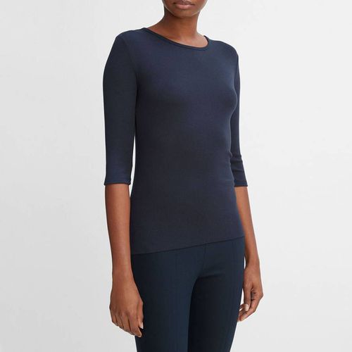 Navy 3/4 Sleeve Top - Vince - Modalova