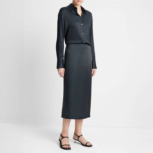 Navy Pinstripe Lean Pencil Skirt - Vince - Modalova