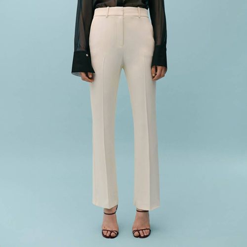 Cream Tapered Trousers - Mango X Victoria Beckham - Modalova