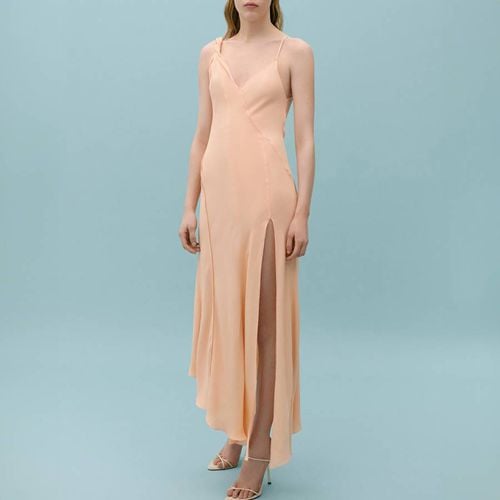 Neutral Side Slit Dress - Mango X Victoria Beckham - Modalova