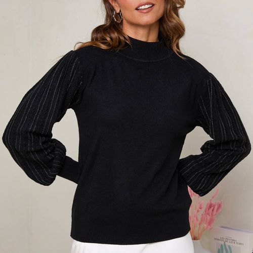 Black Cashmere Blend High Jumper - SOFT CASHMERE - Modalova