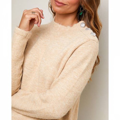 Camel Cashmere Blend Jumper - SOFT CASHMERE - Modalova