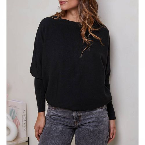 Black Cashmere Blend Jumper - SOFT CASHMERE - Modalova