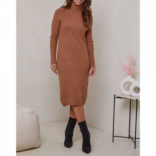 Camel Turtle Cashmere Blend Dress - SOFT CASHMERE - Modalova