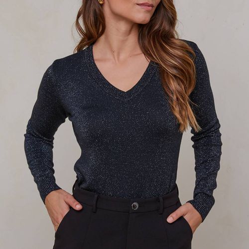 Black Cashmere Blend Jumper - SOFT CASHMERE - Modalova