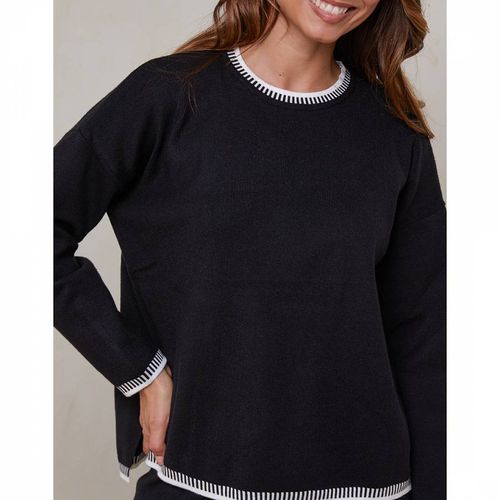 Black Cashmere Blend Top - SOFT CASHMERE - Modalova