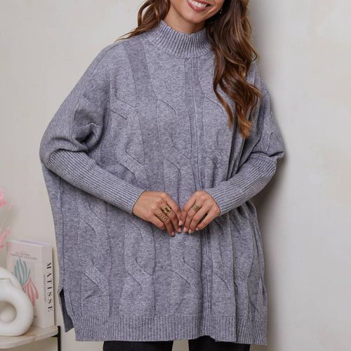 Grey Turtle Neck Jumper - SOFT CASHMERE - Modalova