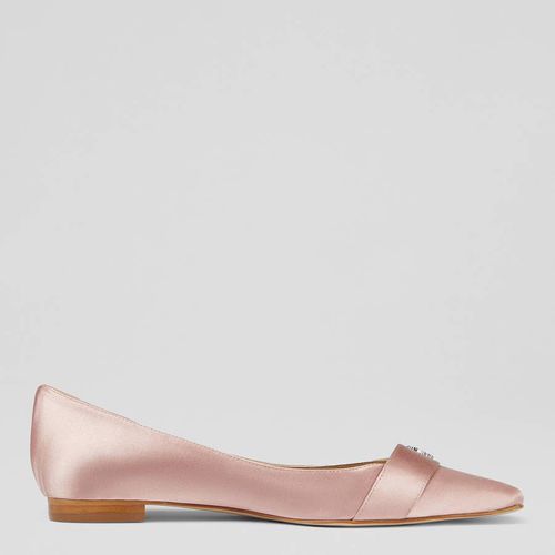 Pink Amore Satin Flat Shoes - L K Bennett - Modalova