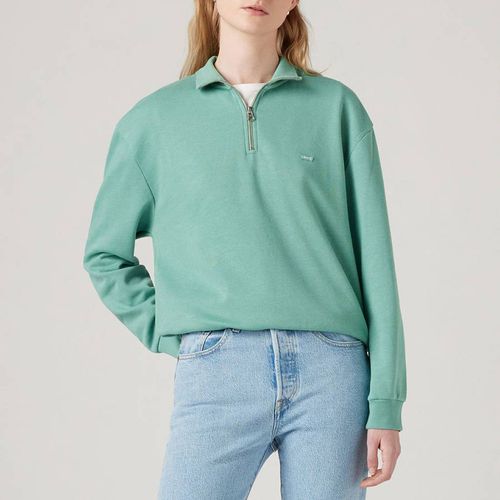 Turquoise Quarter Zip Cotton Blend Sweatshirt - Levi's - Modalova