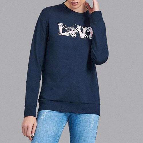 Navy Love Sweatshirt - Beverly Hills Polo Club - Modalova