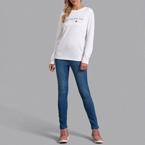 White Logo Long Sleeve T-Shirt - Beverly Hills Polo Club - Modalova