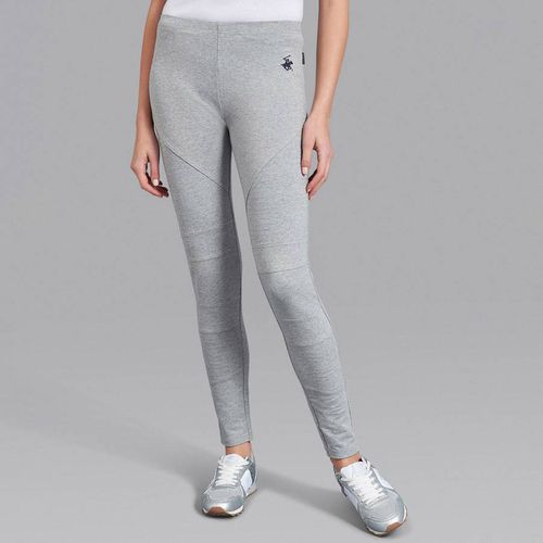 Grey Polo Pony Seamed Leggings - Beverly Hills Polo Club - Modalova