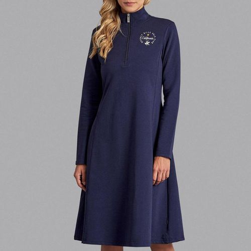 Navy California 1/4 Zip Dress - Beverly Hills Polo Club - Modalova