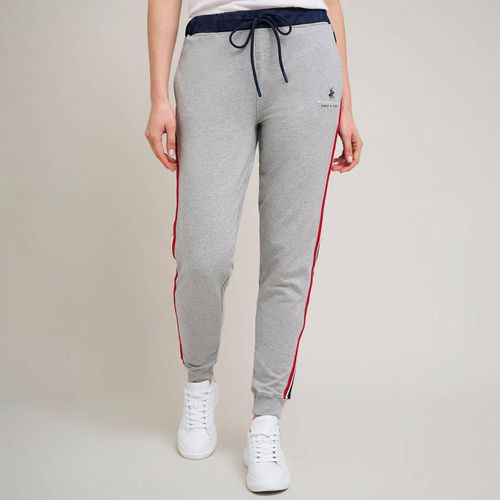 Grey Waistband Stripe Joggers - Beverly Hills Polo Club - Modalova