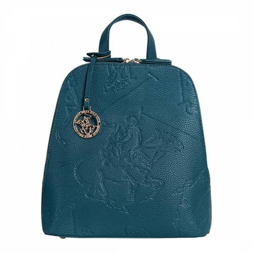 Teal Embossed Polo Pony Backpack - Beverly Hills Polo Club - Modalova