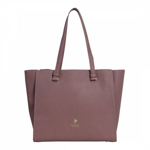 Pink Classic Leather Look Tote Bag - Beverly Hills Polo Club - Modalova