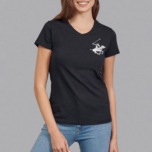 Classic Large Pony V-Neck T-Shirt - Beverly Hills Polo Club - Modalova