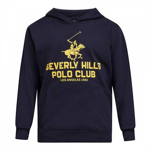 Navy Block Logo Hoodie - Beverly Hills Polo Club - Modalova