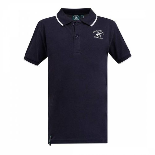 Navy Signature Tipped Polo Shirt - Beverly Hills Polo Club - Modalova