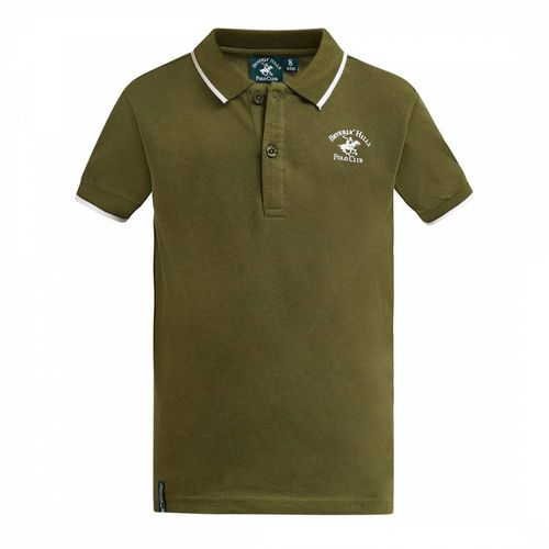 Olive Signature Tipped Polo Shirt - Beverly Hills Polo Club - Modalova