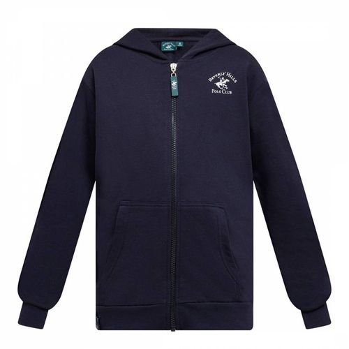 Navy Signature Polo Pony Zip Hoodie - Beverly Hills Polo Club - Modalova