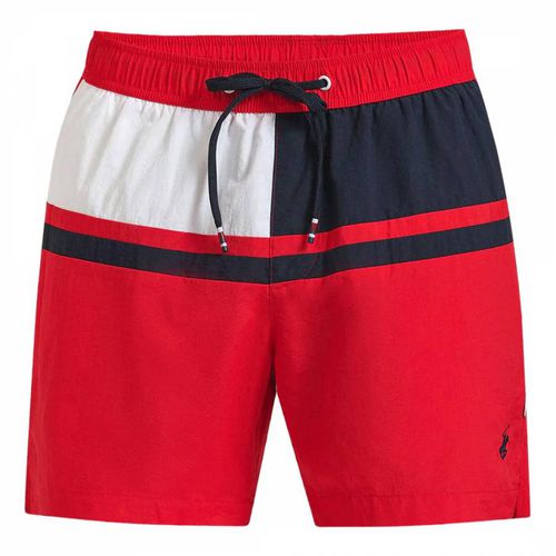 Red Contrast Panel Swim Shorts - Beverly Hills Polo Club - Modalova