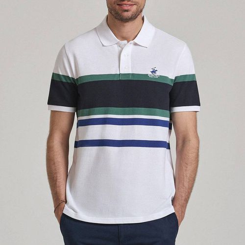 White Striped Polo Shirt - Beverly Hills Polo Club - Modalova