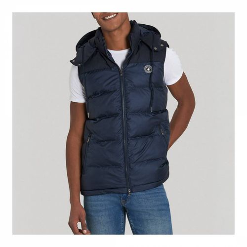 Navy Polo Club Hooded Gilet - Beverly Hills Polo Club - Modalova