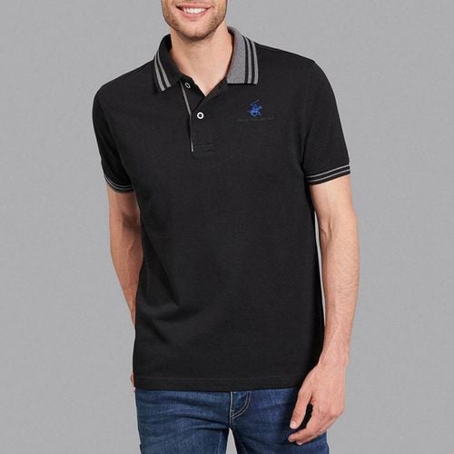 Tipped Split Collar Signature Polo Shirt - Beverly Hills Polo Club - Modalova