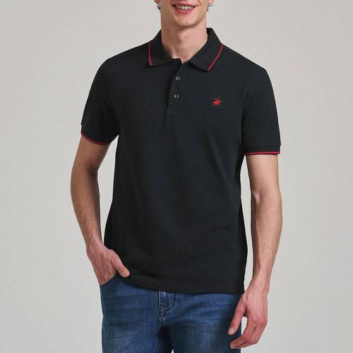 Black Tipped Polo Pony Polo Shirt - Beverly Hills Polo Club - Modalova