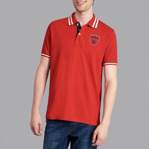 Red Tipped Shield Badge Polo Shirt - Beverly Hills Polo Club - Modalova