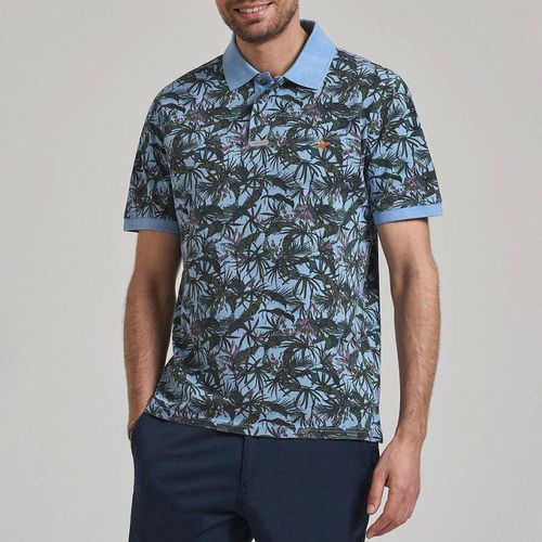 Blue Floral Print Polo Shirt - Beverly Hills Polo Club - Modalova