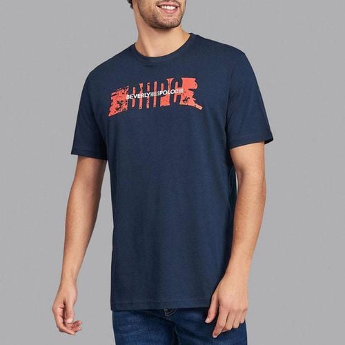 Navy Stencil T-Shirt - Beverly Hills Polo Club - Modalova